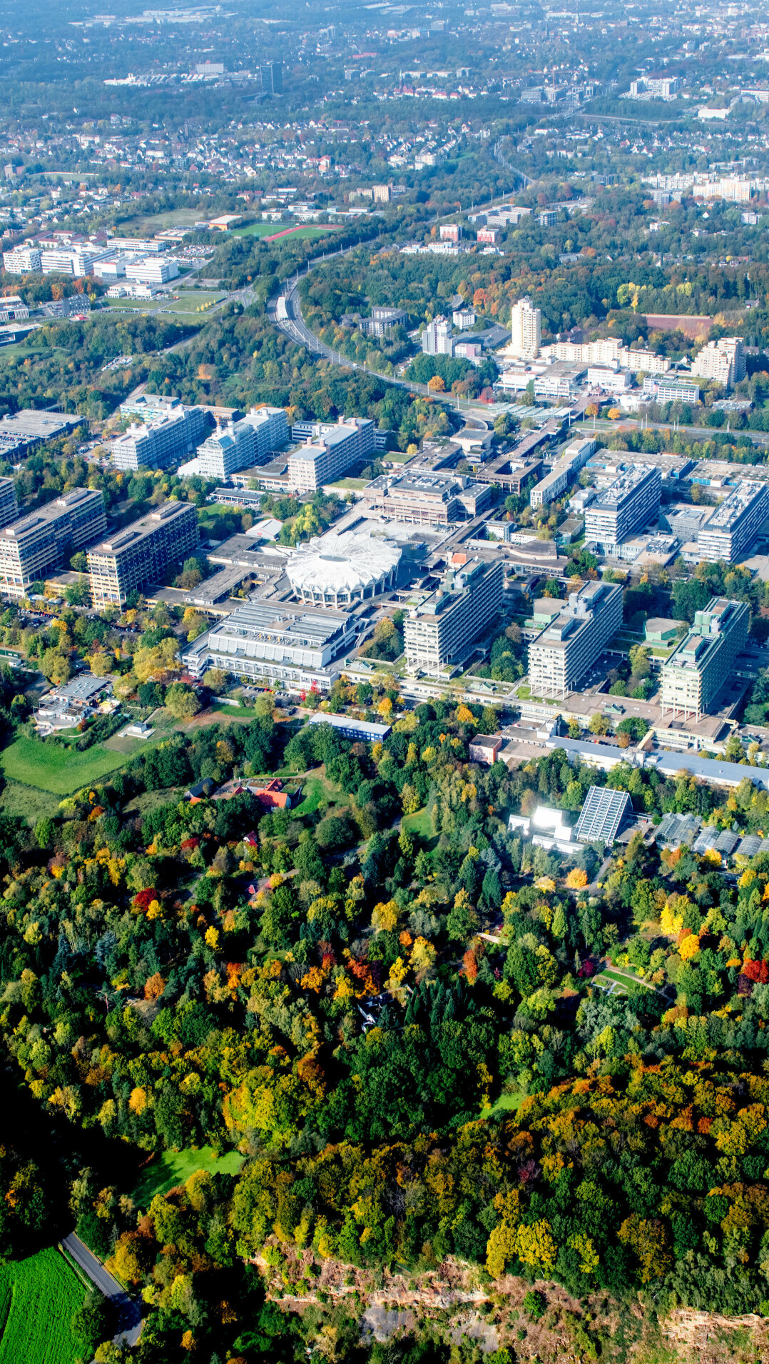 Luftbild des RUB-Campus