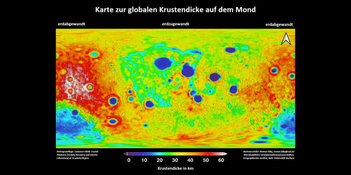 Datenbasis: Lunaserv GRAIL Crustal Thickness  (Roman Hiby)