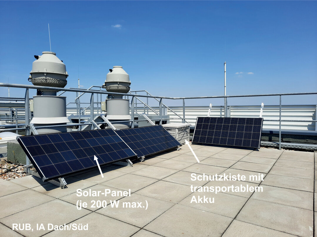 Mobile Solaranlage, IA Gebäude (Foto: F. Dickmann) Mobile Solaranlage, IA Gebäude (Foto: F. Dickmann)