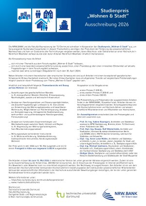 Plakat Studienpreis 2026 Deutsch