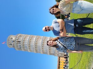 Nighttime lights group visit to Pisa